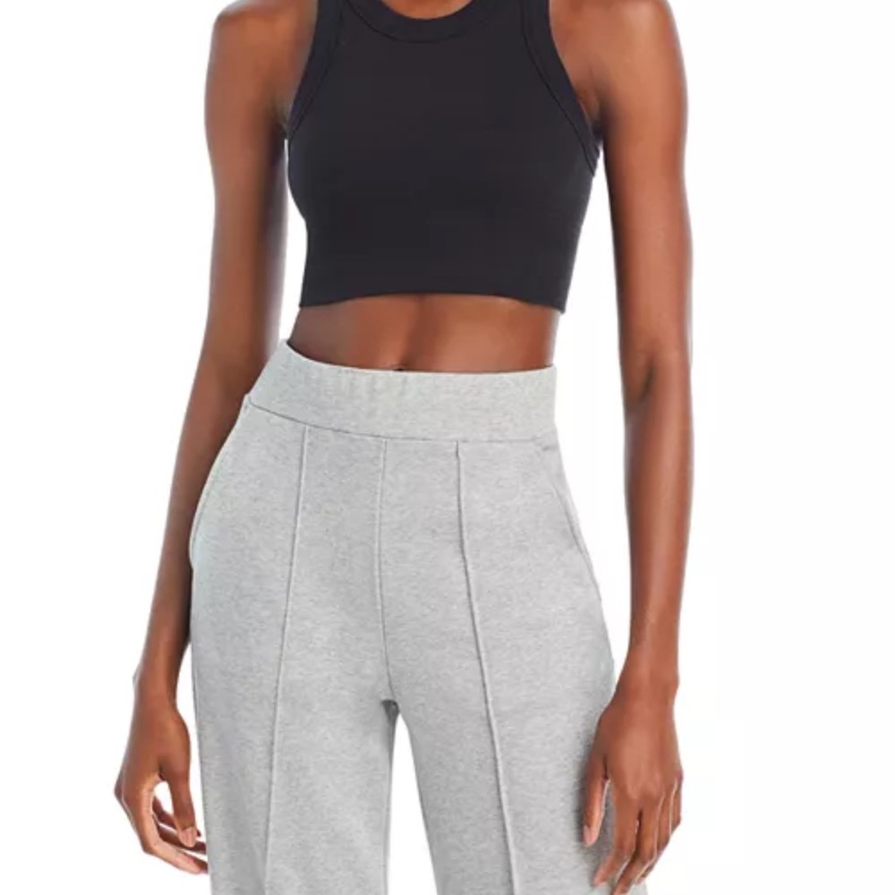ALO Yoga Black Racerback Crop Tank Top